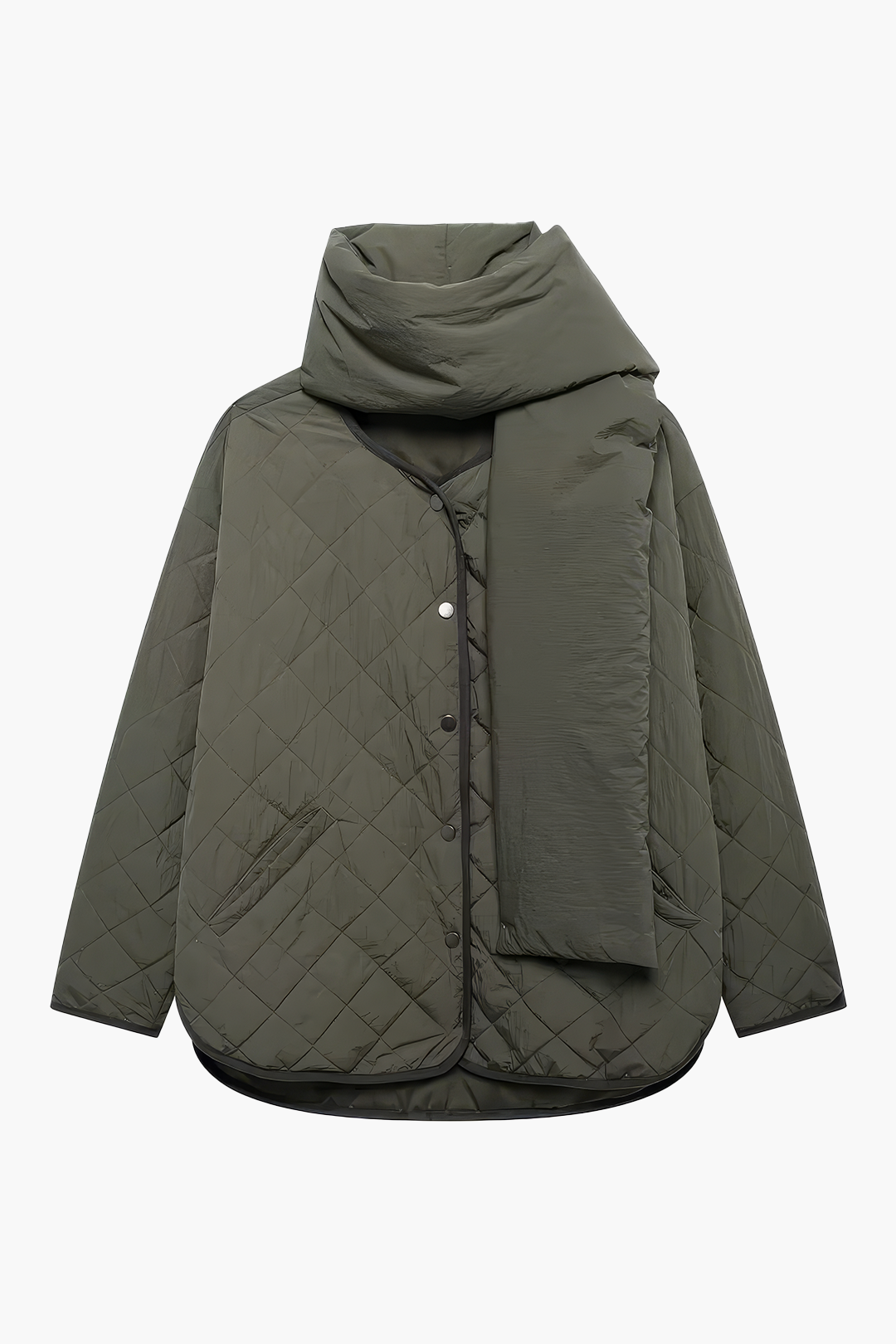 Padded Button Puffer With Coat