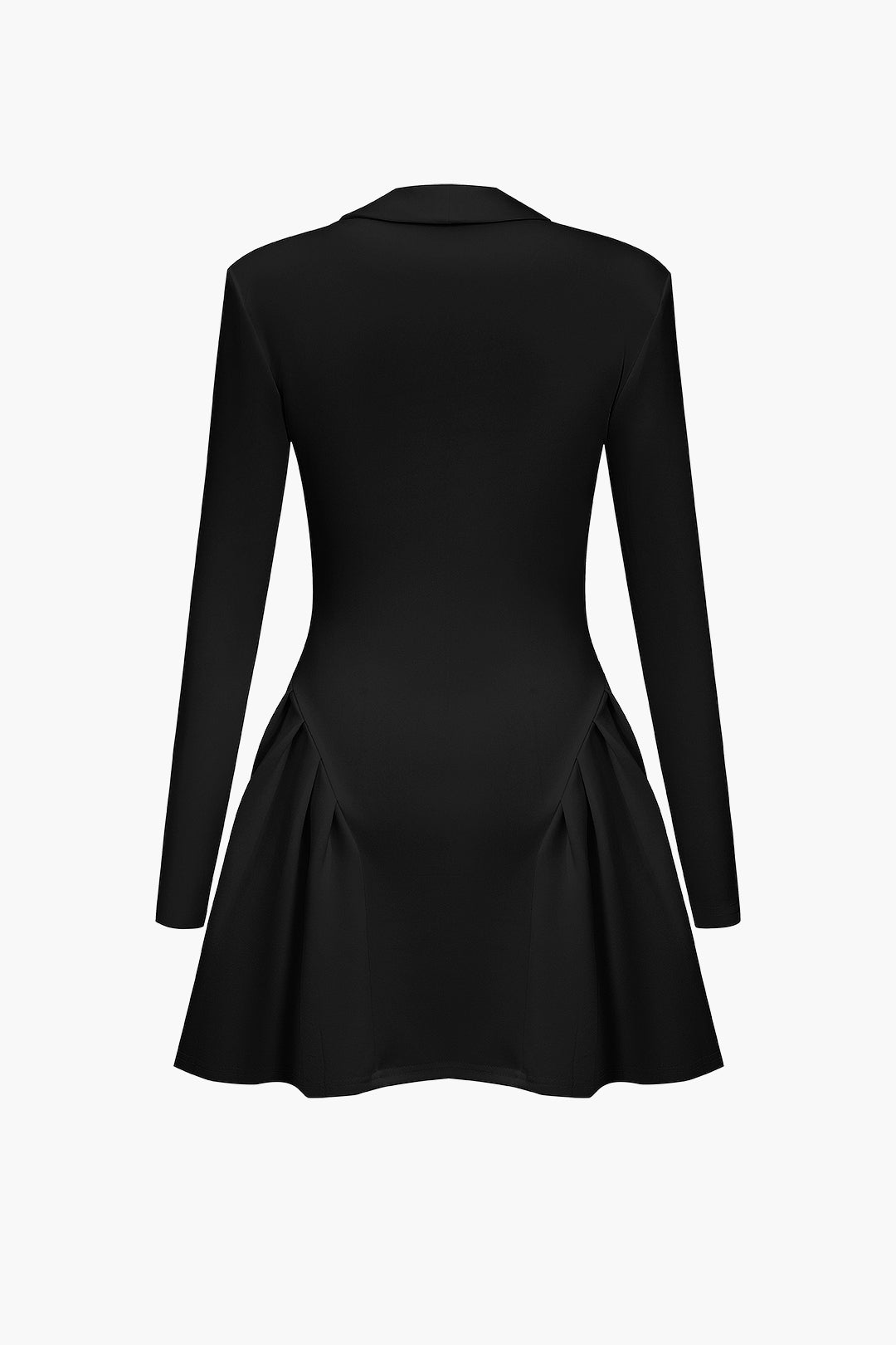 Solid V Neckline Mini Dress