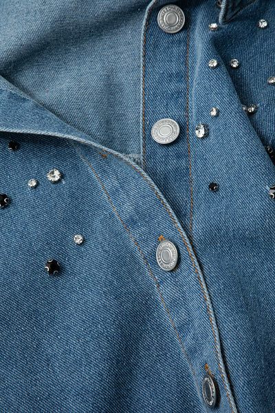 Rhinestone Embellished Denim Jacket