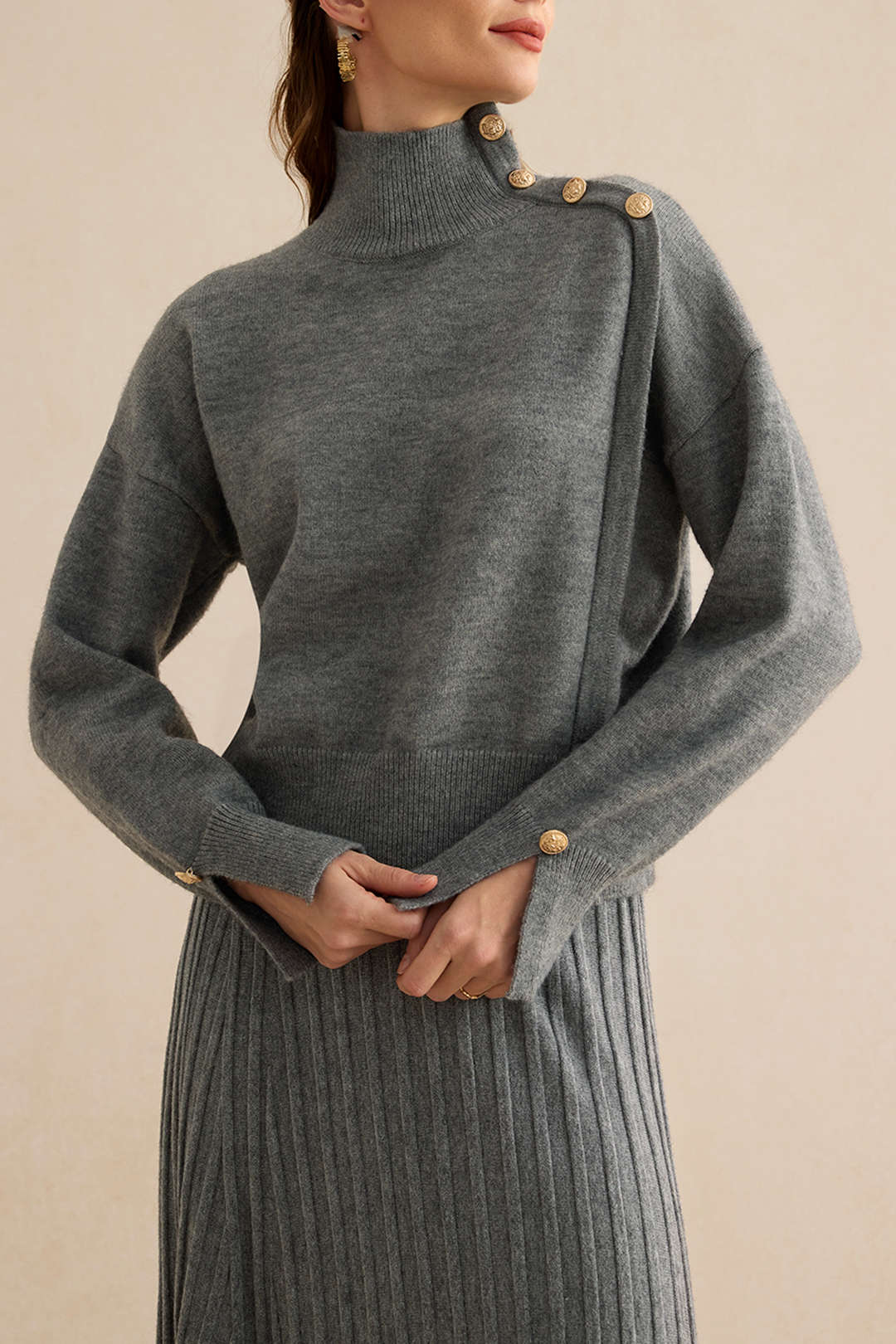 Asymmetrical Long-Sleeve Sweater