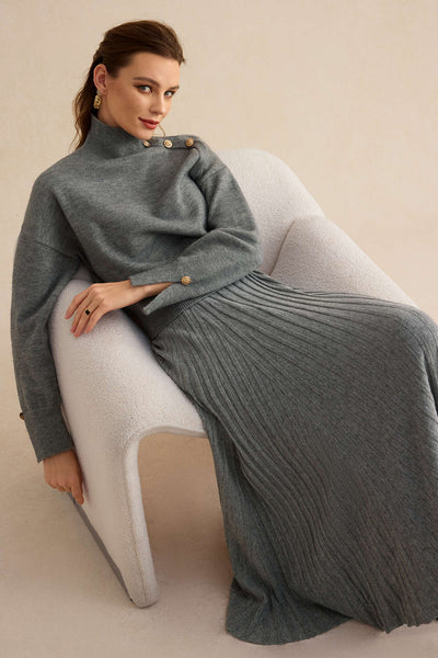 Asymmetrical Long-Sleeve Sweater