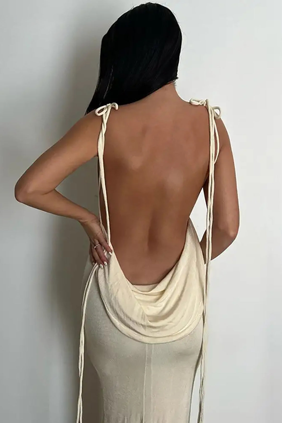 Neck Backless Dress