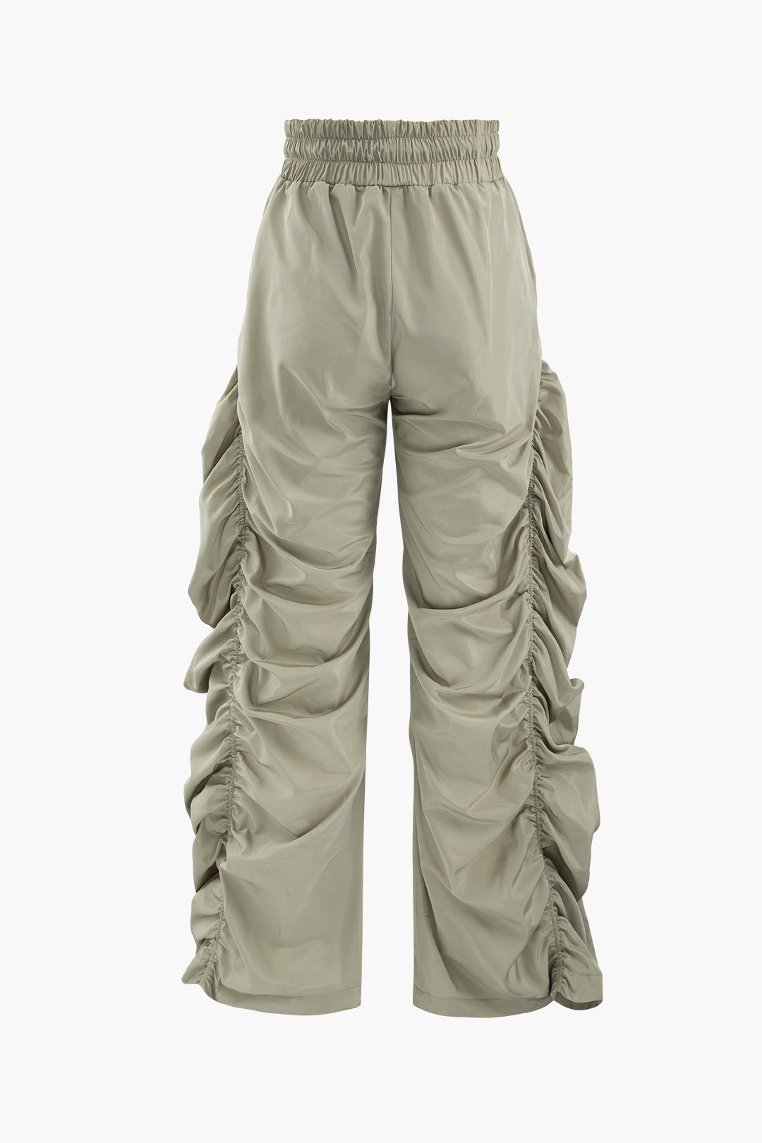 Gathered Drawstring Cargo Trousers