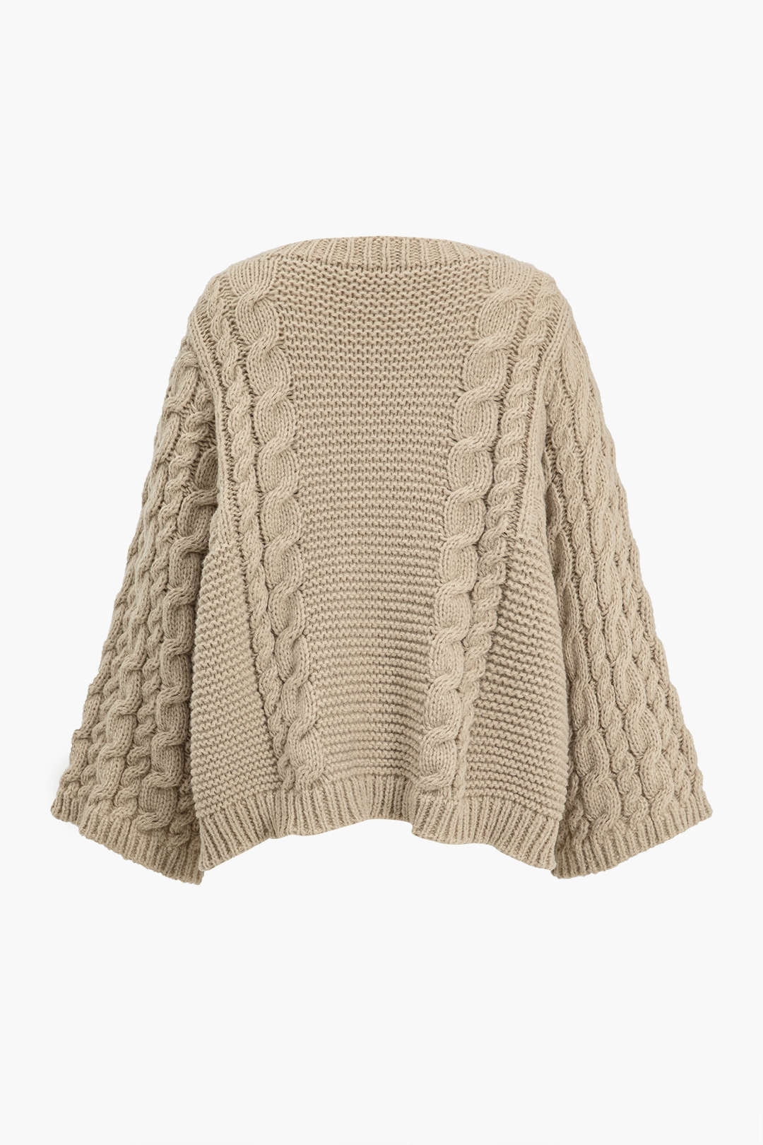 Basic Solid Round Neck Flare Sweater