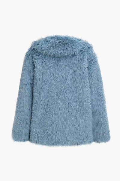 Faux Fur Lapel Jacket 