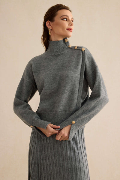 Asymmetrical Long-Sleeve Sweater