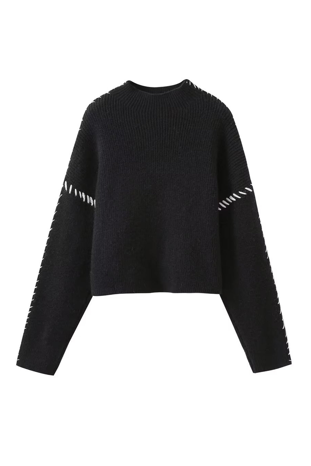 Contrast Long Sleeve Sweater