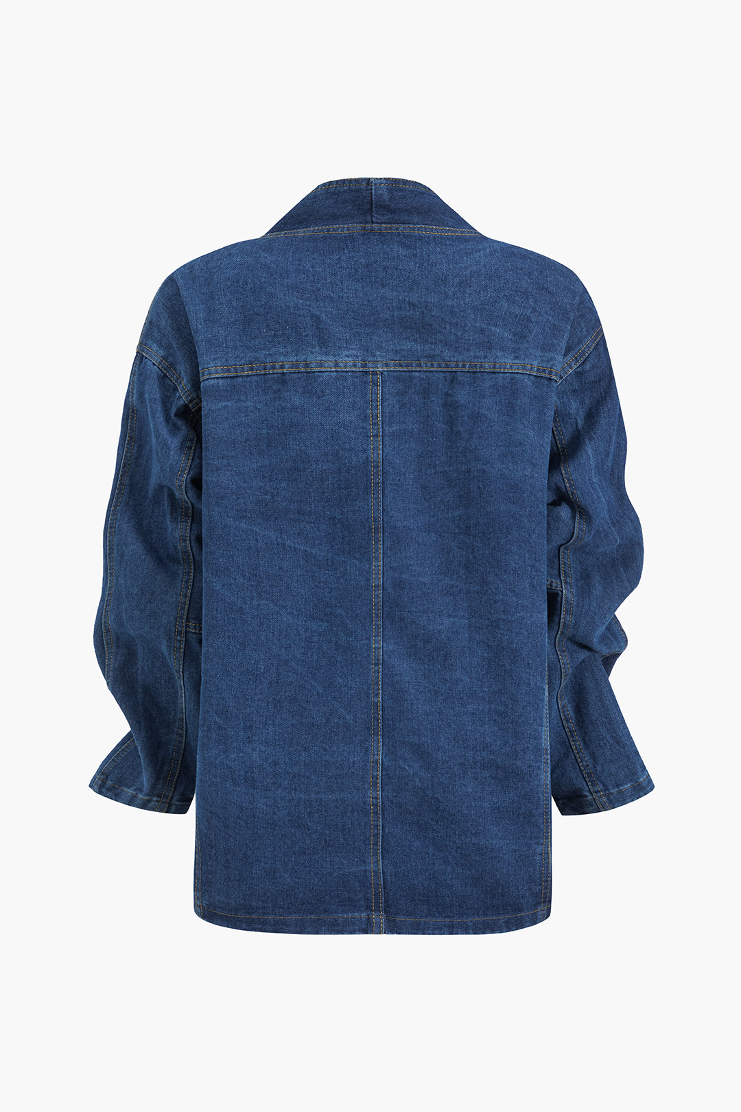 Denim Button Pocket Long Sleeve Jacket