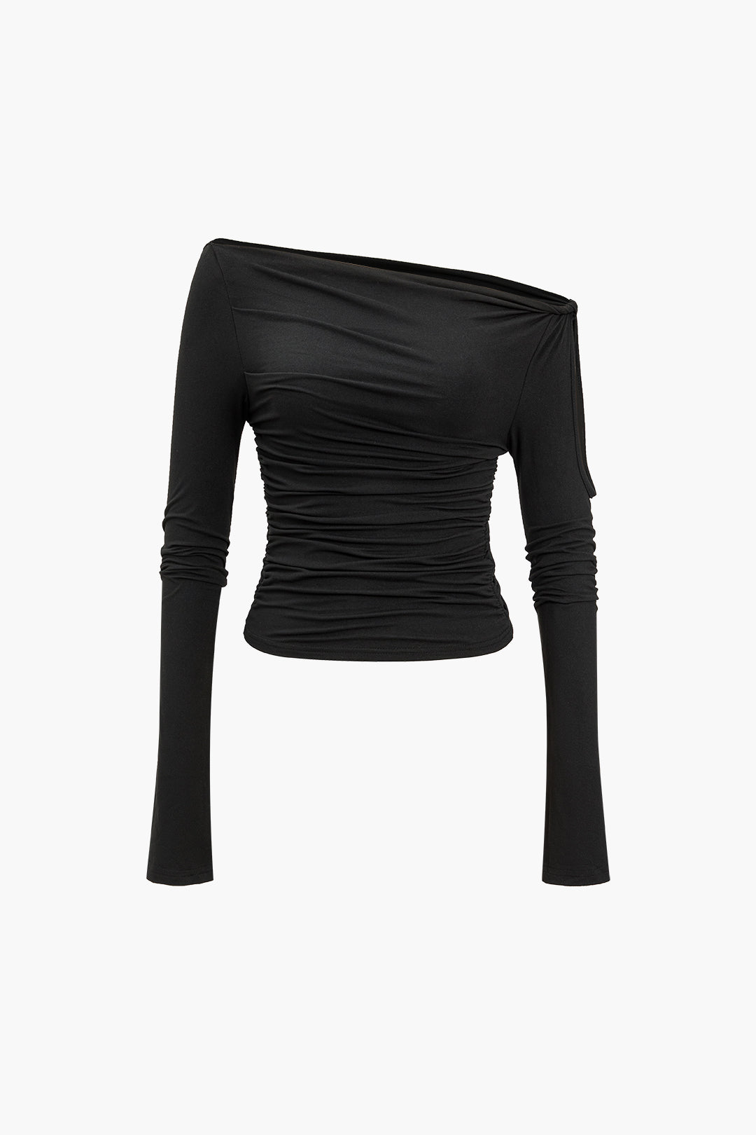 Solid Cut Out Long Sleeve Top