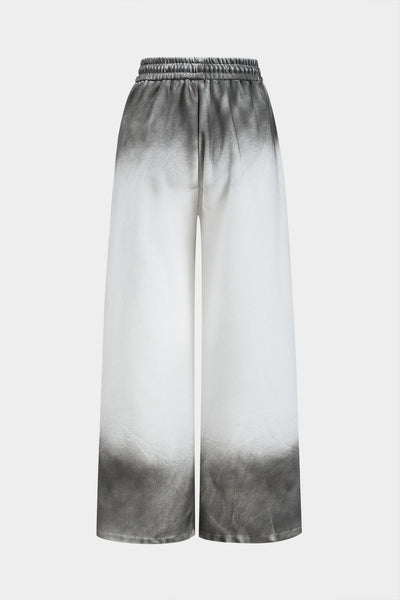 Ruched Drawstring Wide Leg Trousers