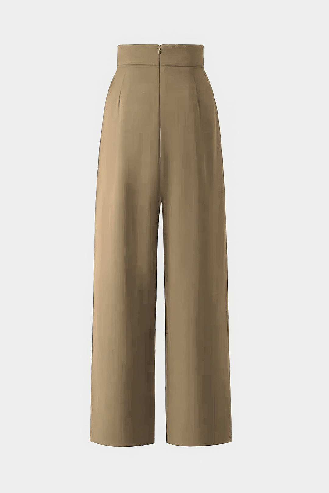 Metallic Pocket Crossed High Waist Trousers