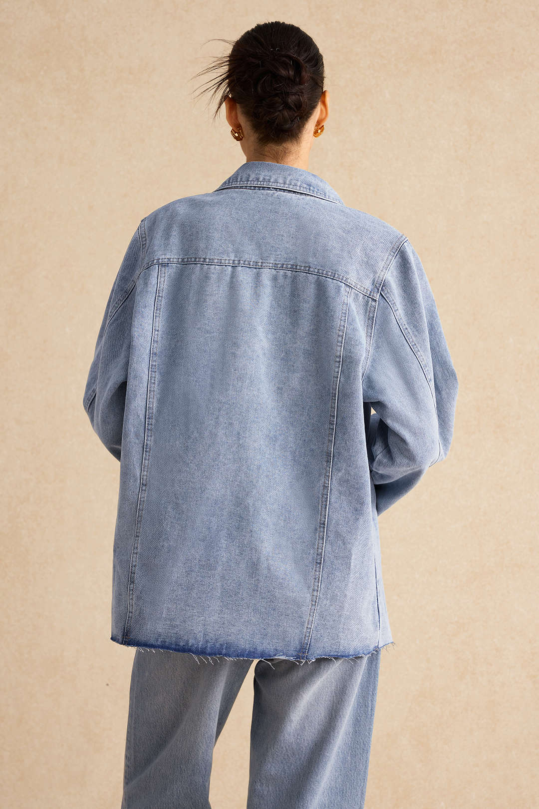 Denim Pocket Buttons Long Sleeve Jacket