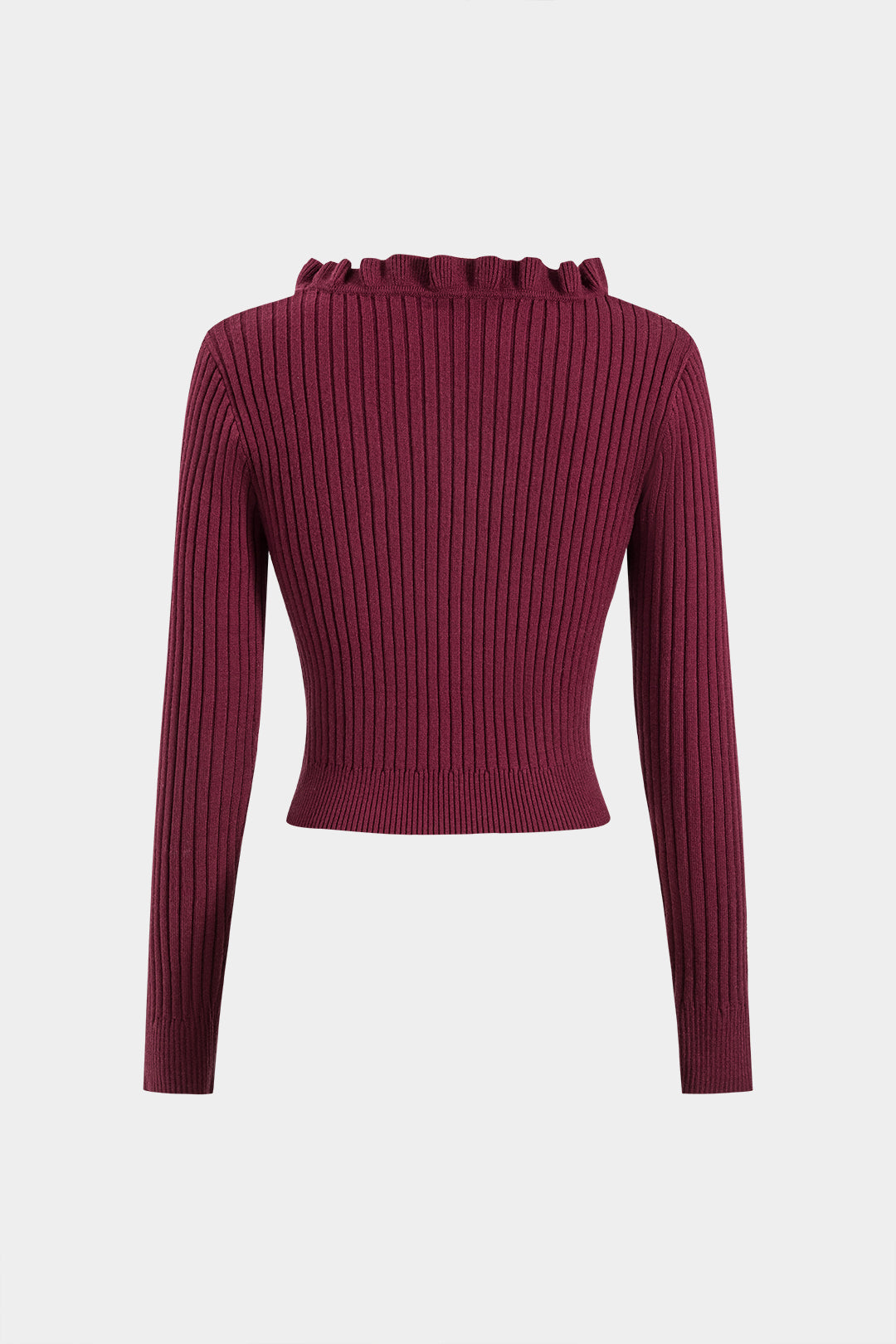 Knitted Button Long-Sleeve Top