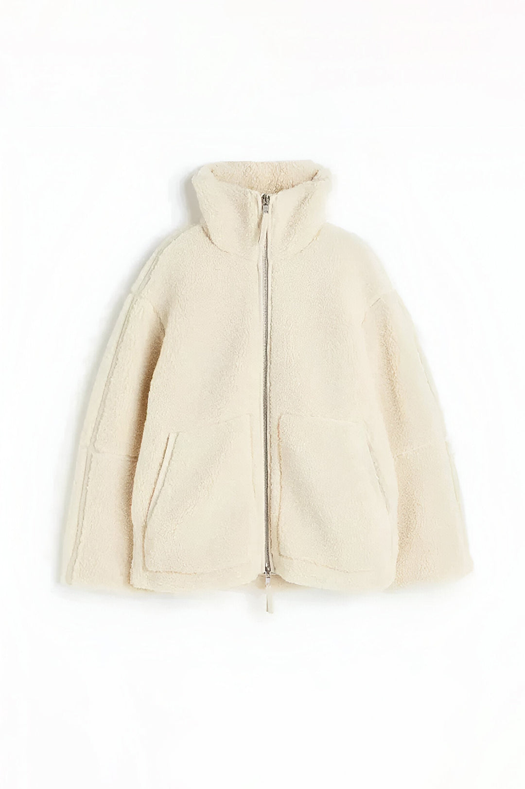 Lamb Wool Stand Collar Jacket