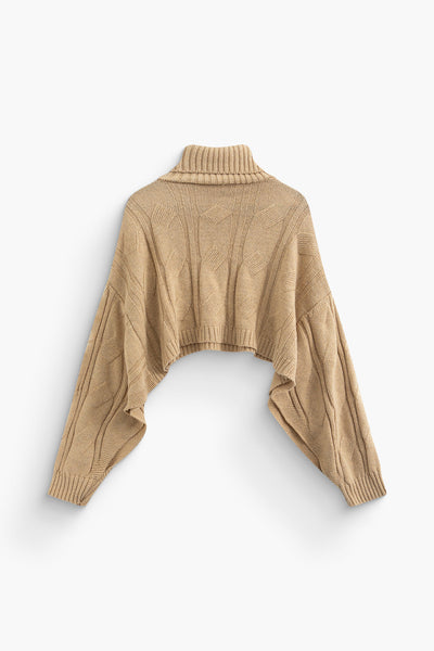 Basic Solid Knit Mock Sweater