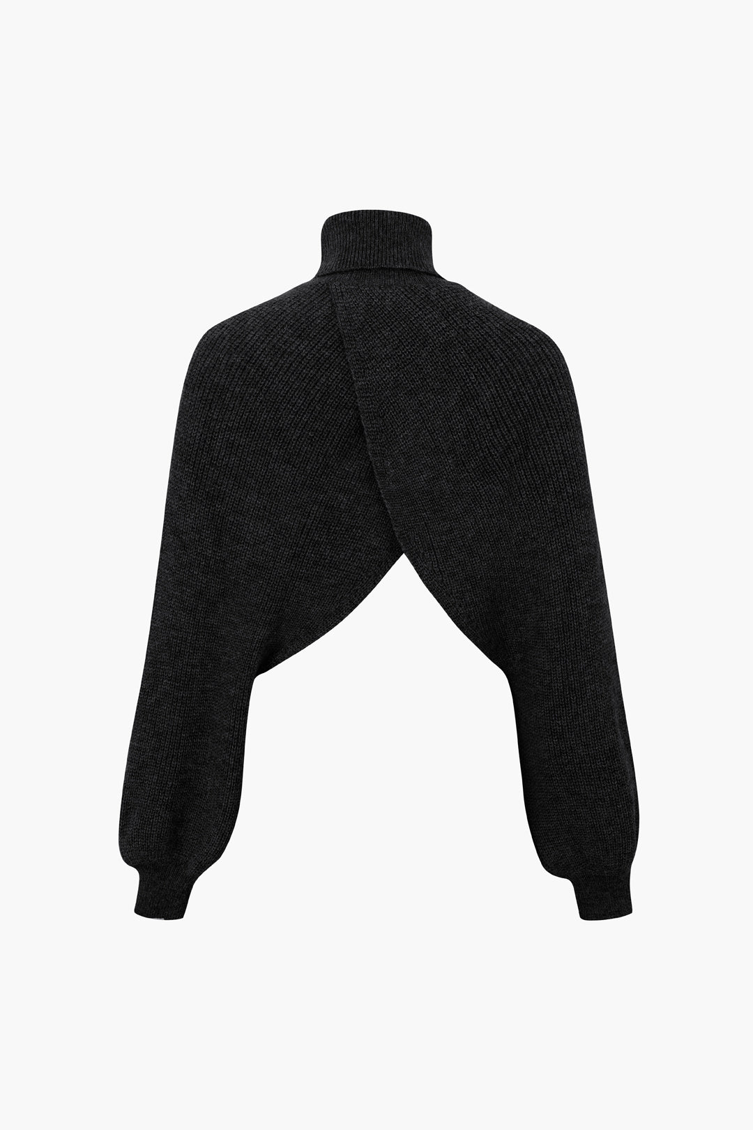 Batwing Sleeve Turtleneck Crop