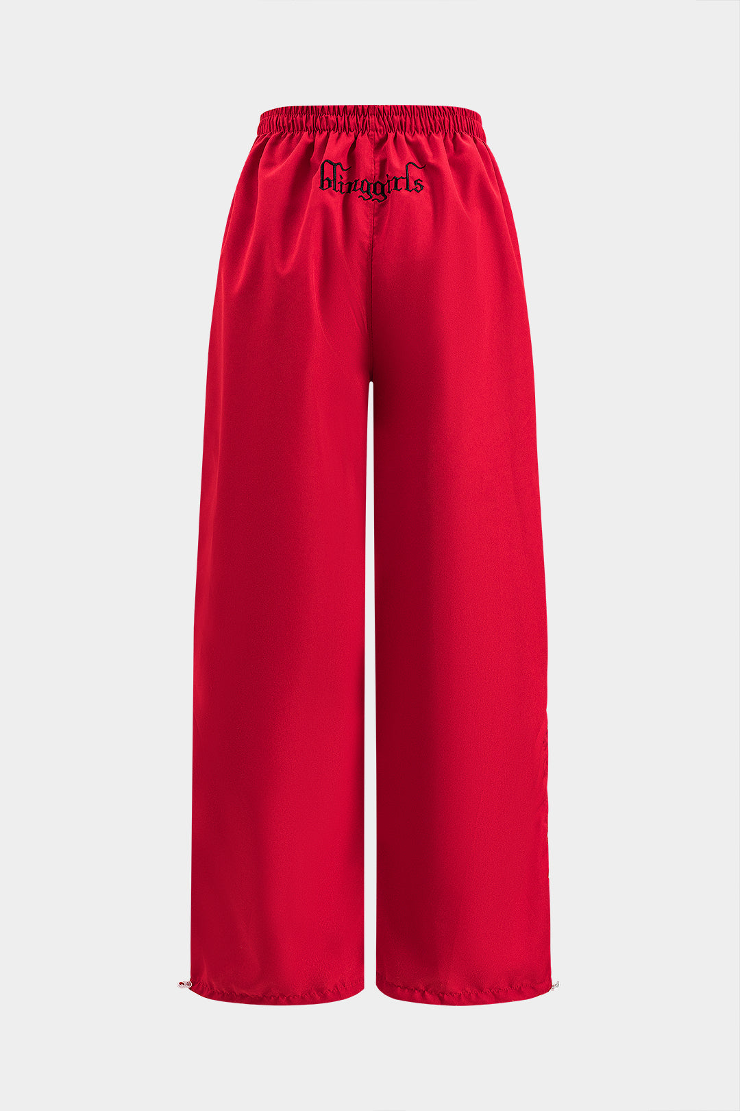 Letter Embroidery Wide Leg Trousers