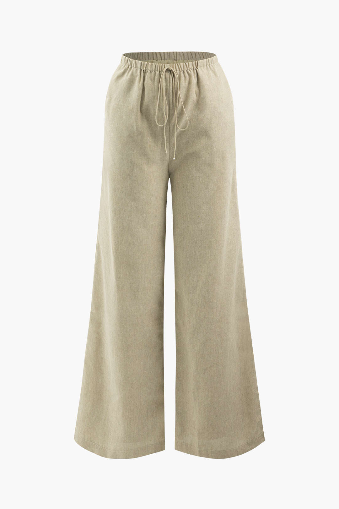 Basic Linen Drawstring Trousers