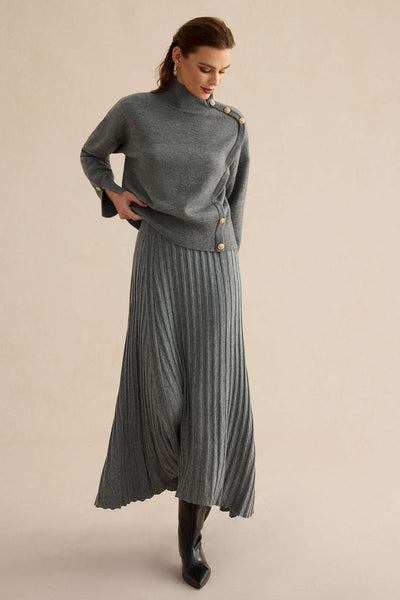 Asymmetrical Long-Sleeve Sweater