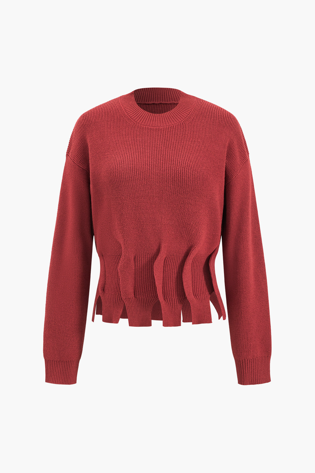 Ruched Long-Sleeve Sweater